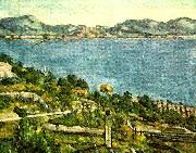 Paul Cezanne havet vid l'estaque oil painting reproduction